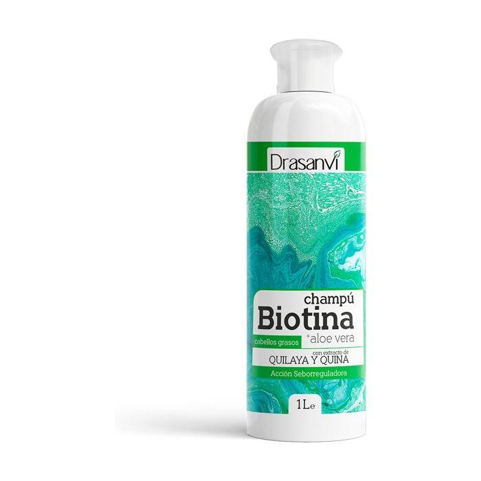 DRASANVI - Shampooing à la biotine et à l'aloe vera pour cheveux gras 1000 ml