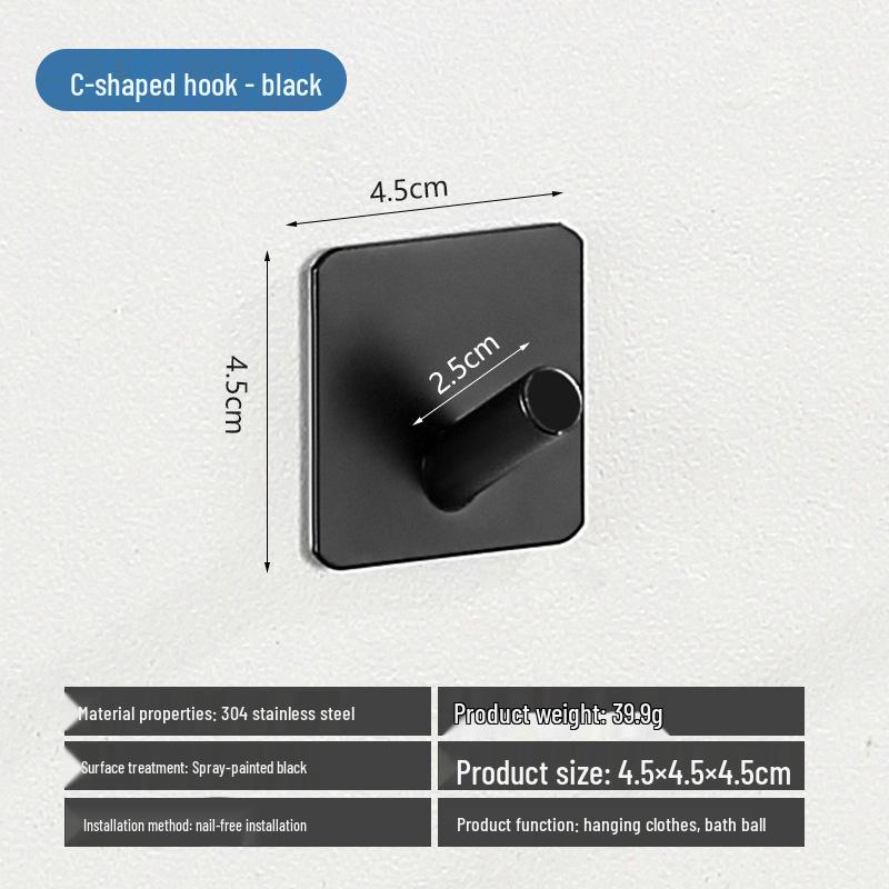 

Набір для ванної кімнати з нержавіючої сталі 304: Полиця для зберігання, Тримач для рушників, Кільце для рушника, Тримач для туалетного паперу, Гачок для халата