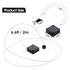 A84E-Retractable Remote Control Tethers, Remote Cable Lock , 6.6Ft /2M Remote Control Security Lock For TV And DVD 8 Pcs