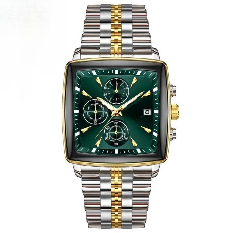 Men's Watches Luminous Waterproof Stainless Steel Chronograph Date Military Quartz Watch