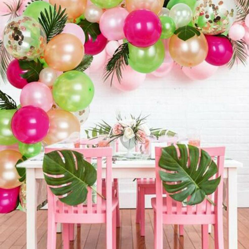 117Pcs Hawaii Tropical Balloon Garland Arch Kit Birthday Beach Summer Party Decor
