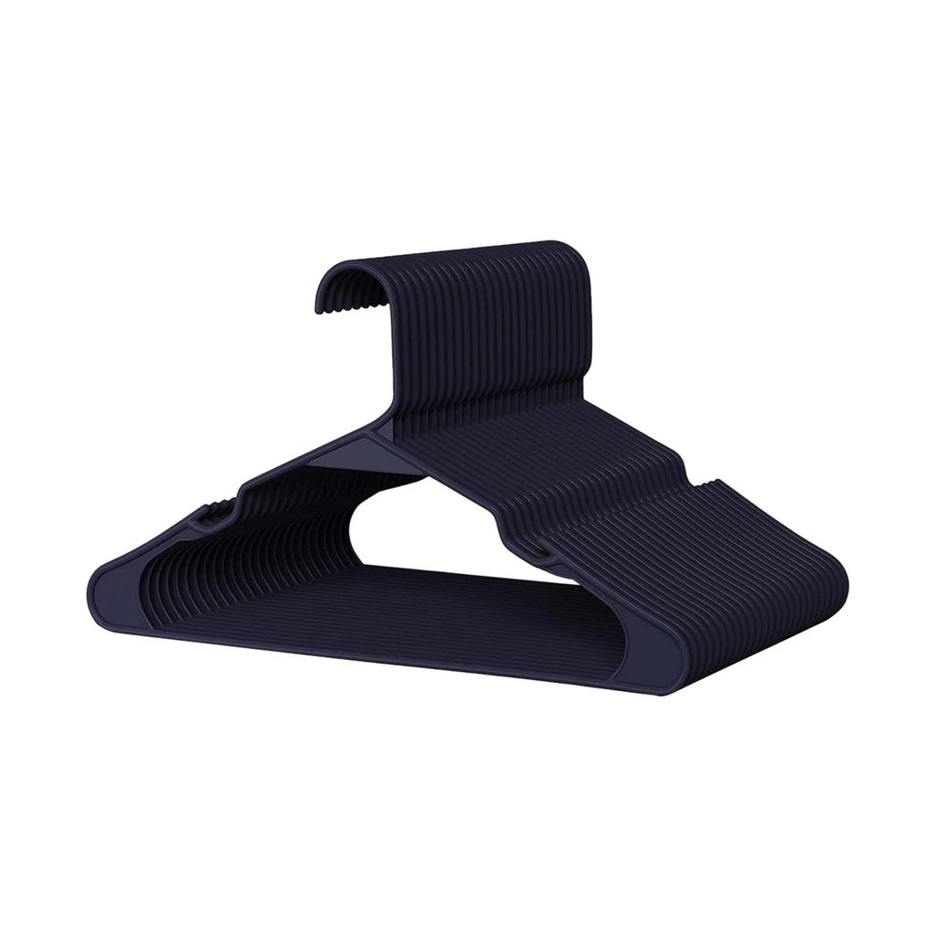 Plastic Clothes Hangers with Side Hooks for Adult Clothing Durable Non-Marking Hanger Suitable for Pants Storage and Closet Organization