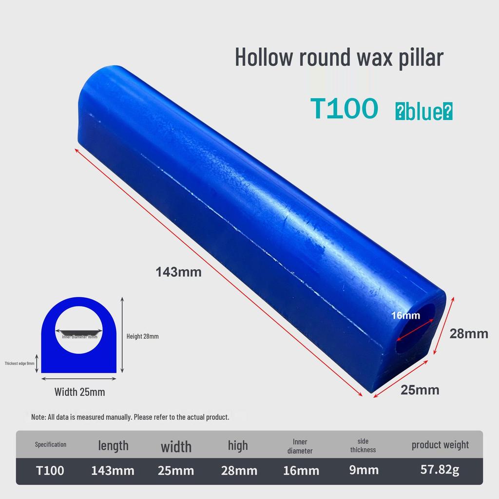 Blue Hollow Wax Tube for Men's and Women's Ring Jewelry Mold Making