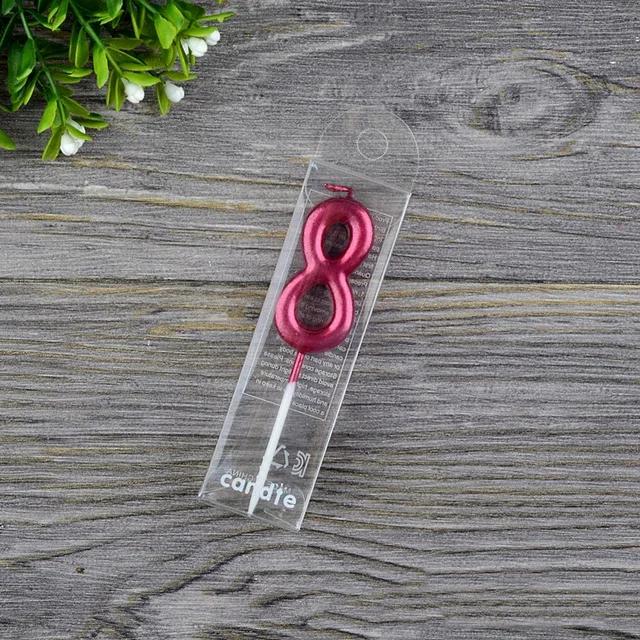 1 STK Rote Zahl Geburtstag Papier Kuchen Kerze Kinder Geburtstagsparty Hochzeitstorte Kerze Gastgeschenke Zubehör Kuchendekorationen Schwarz