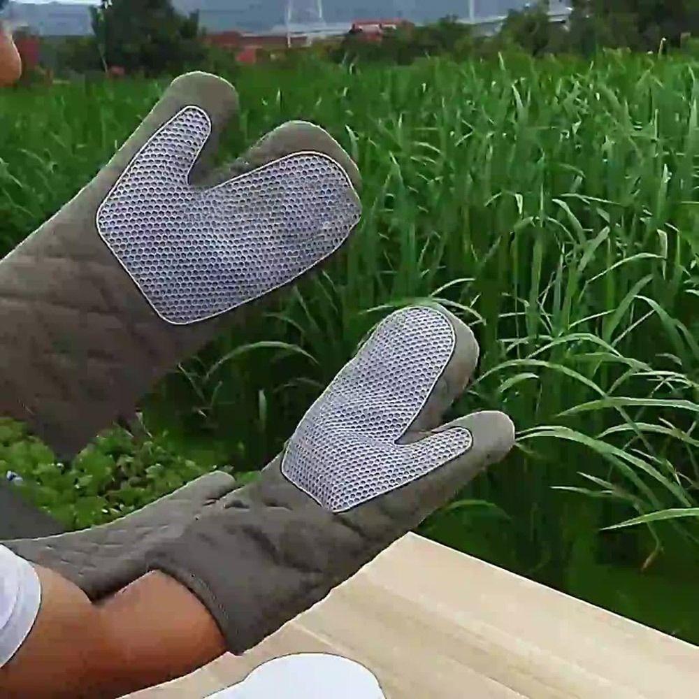 1 Pairs Silicone Oven Mitts Insulation Gloves  Kitchen Cooking Supplies Tools