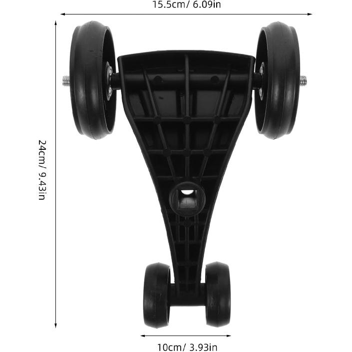 ERINGOGO Kids Wiggle Car Replacement Wheels - Triangle Repair Part for DIY, 24.00X15.50X10.00CM, Black