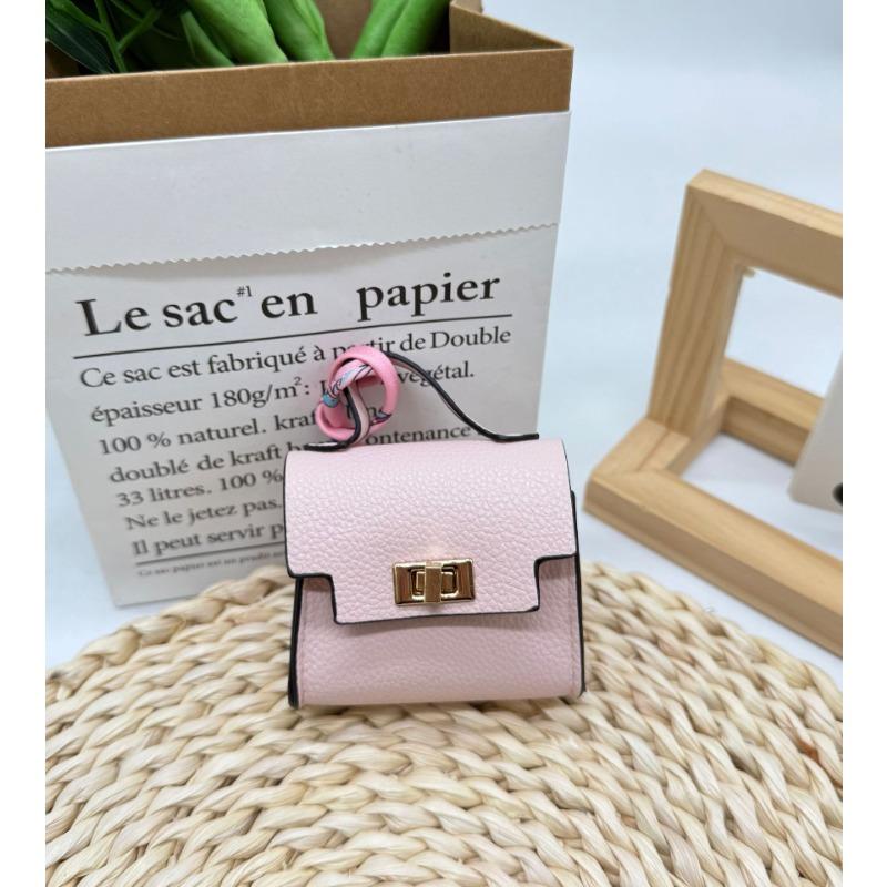 Niche Design Bag, New Lychee Pattern Handbag, High-end Texture Small Square Bag, Versatile Pendant.