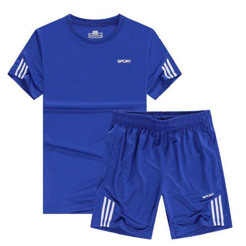 Stylish Quick-drying Men Women Sports Suit With Breathable T-shirt And Shorts Set
