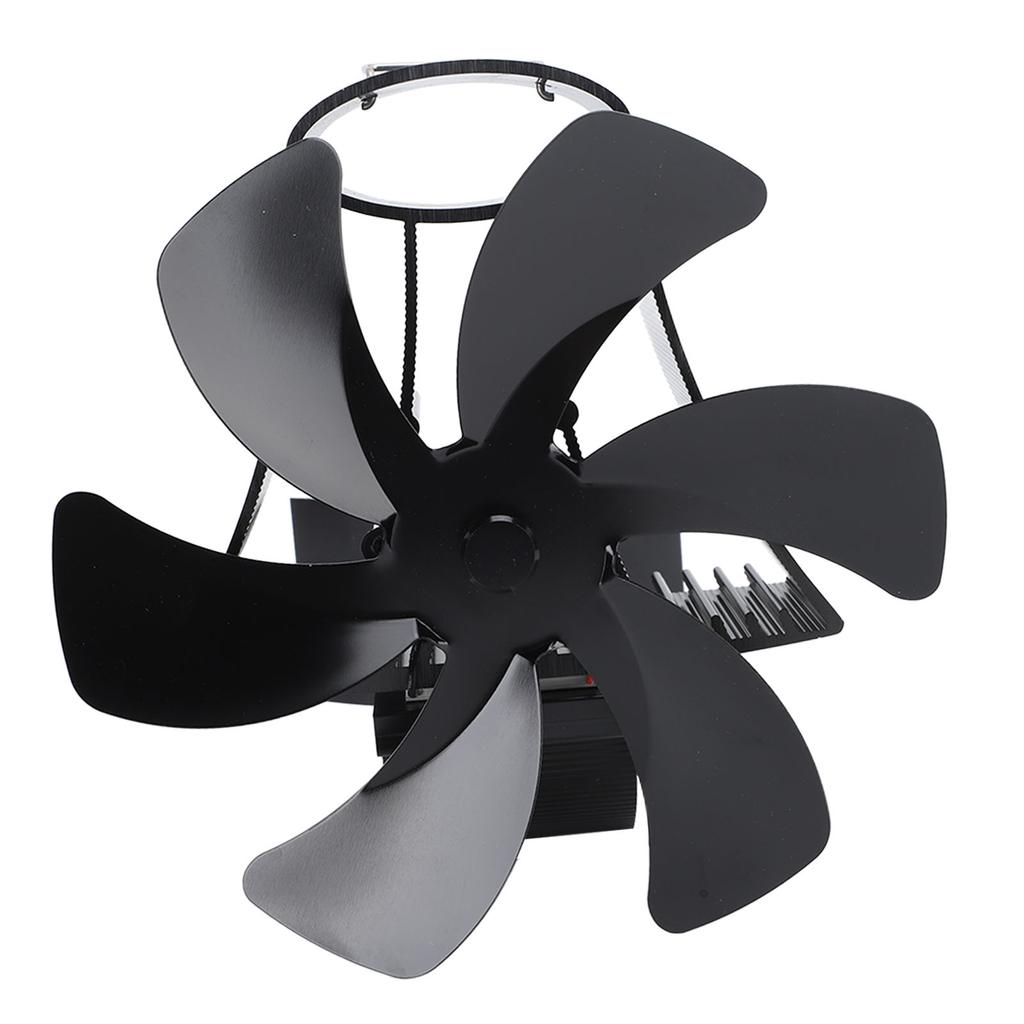 6 Blade Magnet Wall Mount Heat Powered Stove Fan Pipe Fireplace Fan Magnetic Installation for Wood