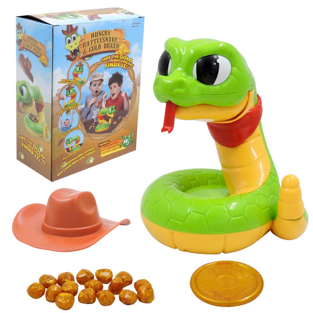 Electric Scary Rattlesnake Trick Toy Funny Desktop Multiplayer Interactive Toy Party Game Biting Hand Rattlesnake Antistress Toy светло-зеленый