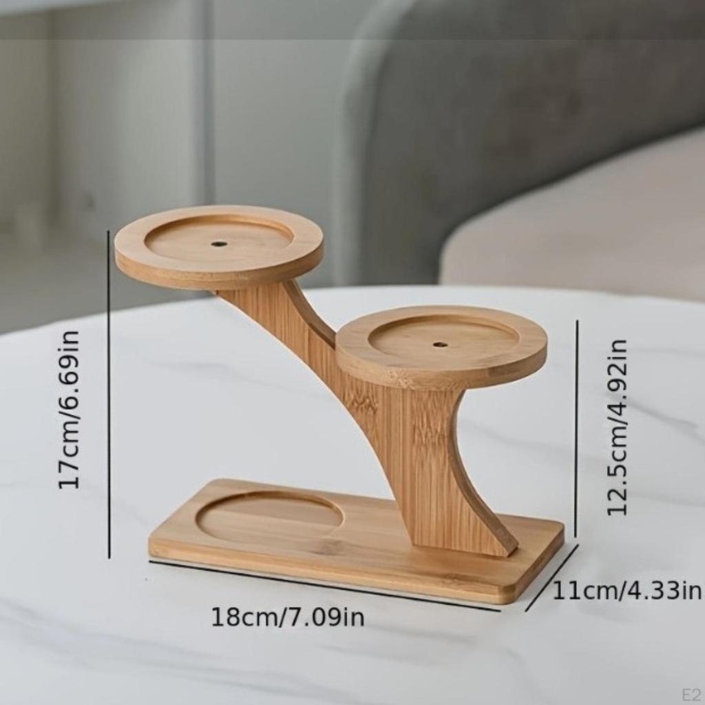 Flower Pot Shelf with Wooden Stand, Organizer for Planters, Display Holder Office Use