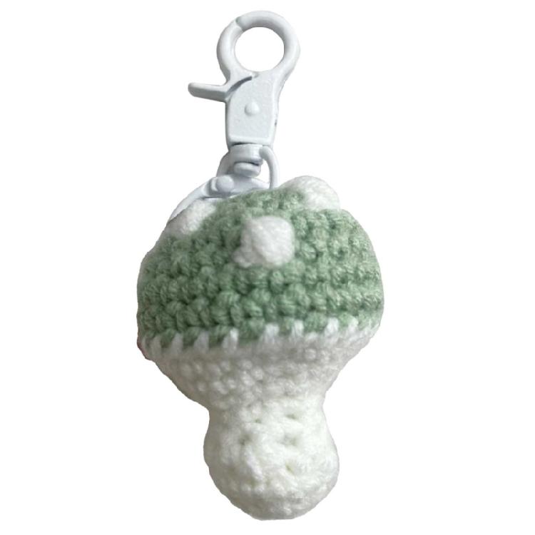 

Mini Knitted Mushroom Car Keyring Backpack Decoration Handbag Bag Charm Pendant 1 зелёный