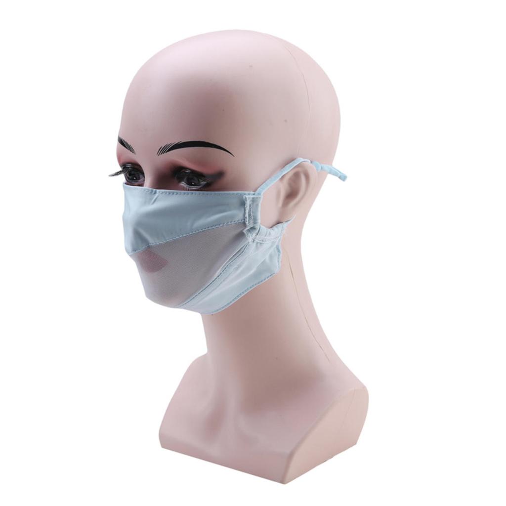 Mesh Ice Silk Face Scarf Elastic Solid Color UV Protection Anti-uv Face Cover Face Mask  Scarves Sunscreen Veil Fishing