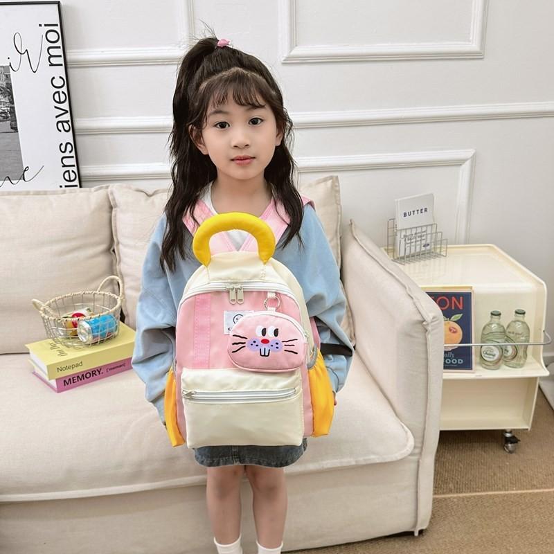 Stylish Gender Neutral Nylon Backpack For Children With Comfortable Air Cushion Straps