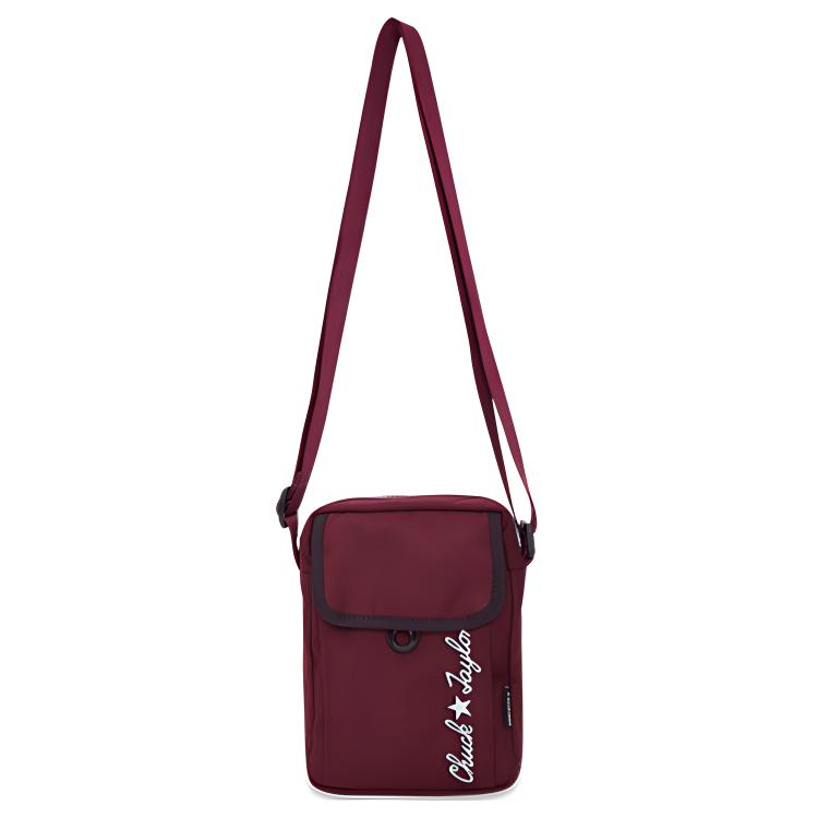 

New Converse Embroidery Shoulder Bag Crossbody Bag Regular Unisex Rose Dark Red 10023825507 15.0*6.1*20.1CM