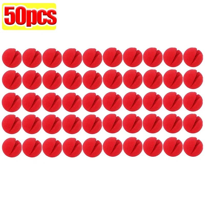 200/1 pièce Nez de Clown Rouge Bricolage Boules Éponge Mousse Accessoires Déguisement Cosplay Performance Cirque Amusante Fête Halloween Fournitures de Décoration