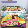 3pcs Strawberry Princess4 Design Cover Set - HD Printed Bedding with 1 Cover and 2 Pillowcases - Perfect for Home and Dorm Decor