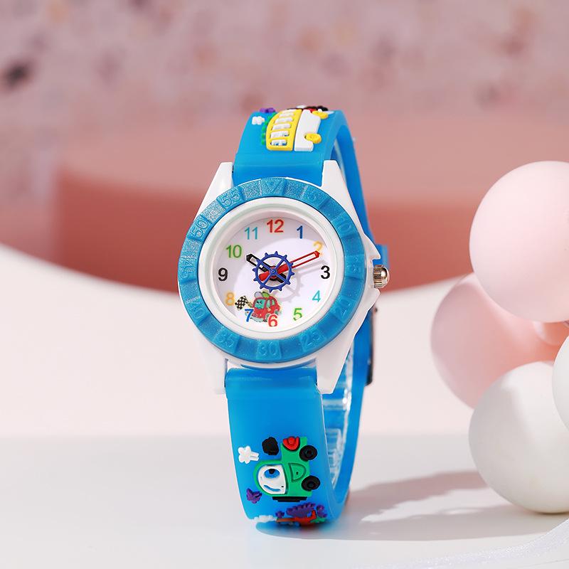Montre Quartz Tendance à Bracelet Silicone Dessin Animé pour Enfants - Mode Décontractée pour Garçons