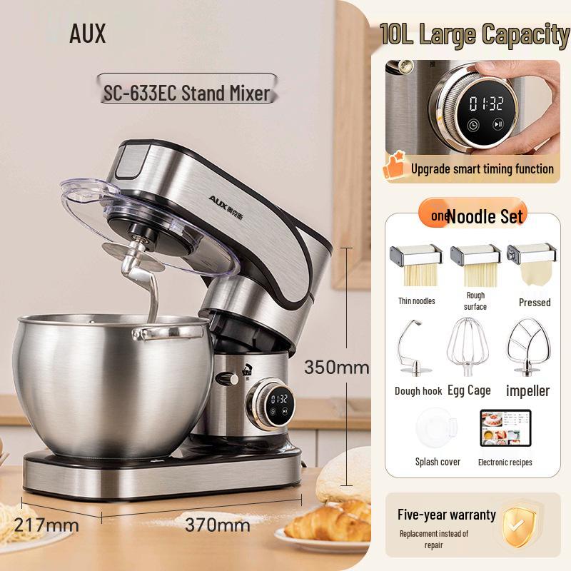 10L Multifunctional Chef Machine: Dough Mixer, Stand Mixer & Egg Beater for Home & Commercial Use