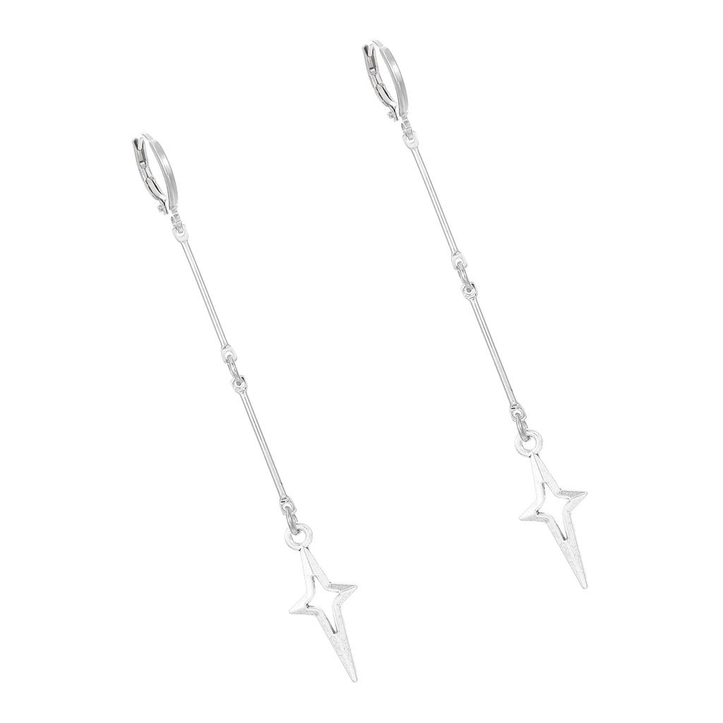 Boucles d'oreilles créoles à quatre branches inspirées du punk sombre, style gothique, rivets complexes, accessoires pour femmes et filles