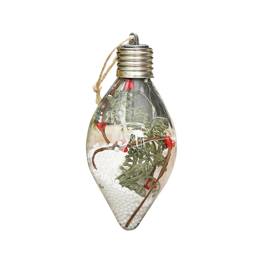 Crăciun Creativ Nou LED Transparent Minge de Crăciun Pom de Crăciun Agățat Minge cu două vârfuri emițătoare de lumină