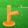 10Pcs Golfing Rubber Tees for Driving Ranges Practice Mat Easy to Carry Golfing Tees Holder for Beginner Professional
