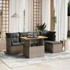 VidaXL Garden Lounge Set with Cushions 6 Pcs, Patio Sofas, Patio Furniture Set, Outdoor Furniture, Grey 3275468