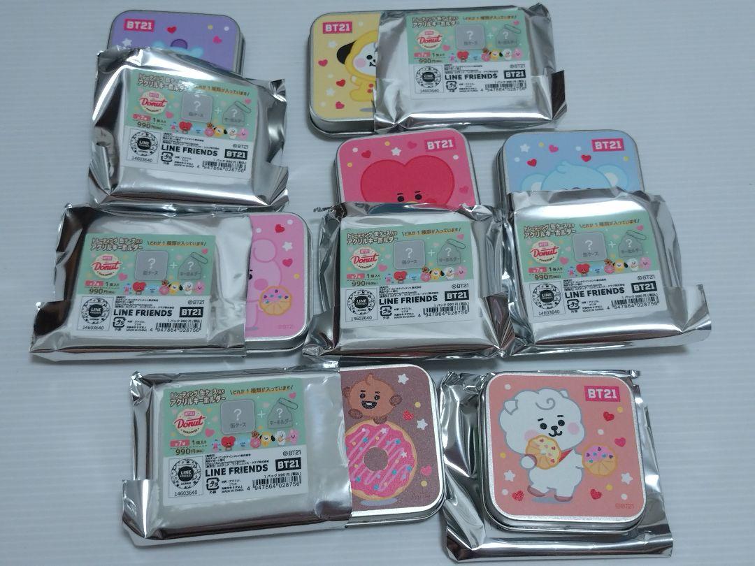 

[Б/У] Акриловые брелоки BTS BT21 в жестяных коробочках (7 типов)