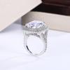 Flash Diamond Square Princess Ring European and American Fashion Women Engagement Proposal Diamond Ring