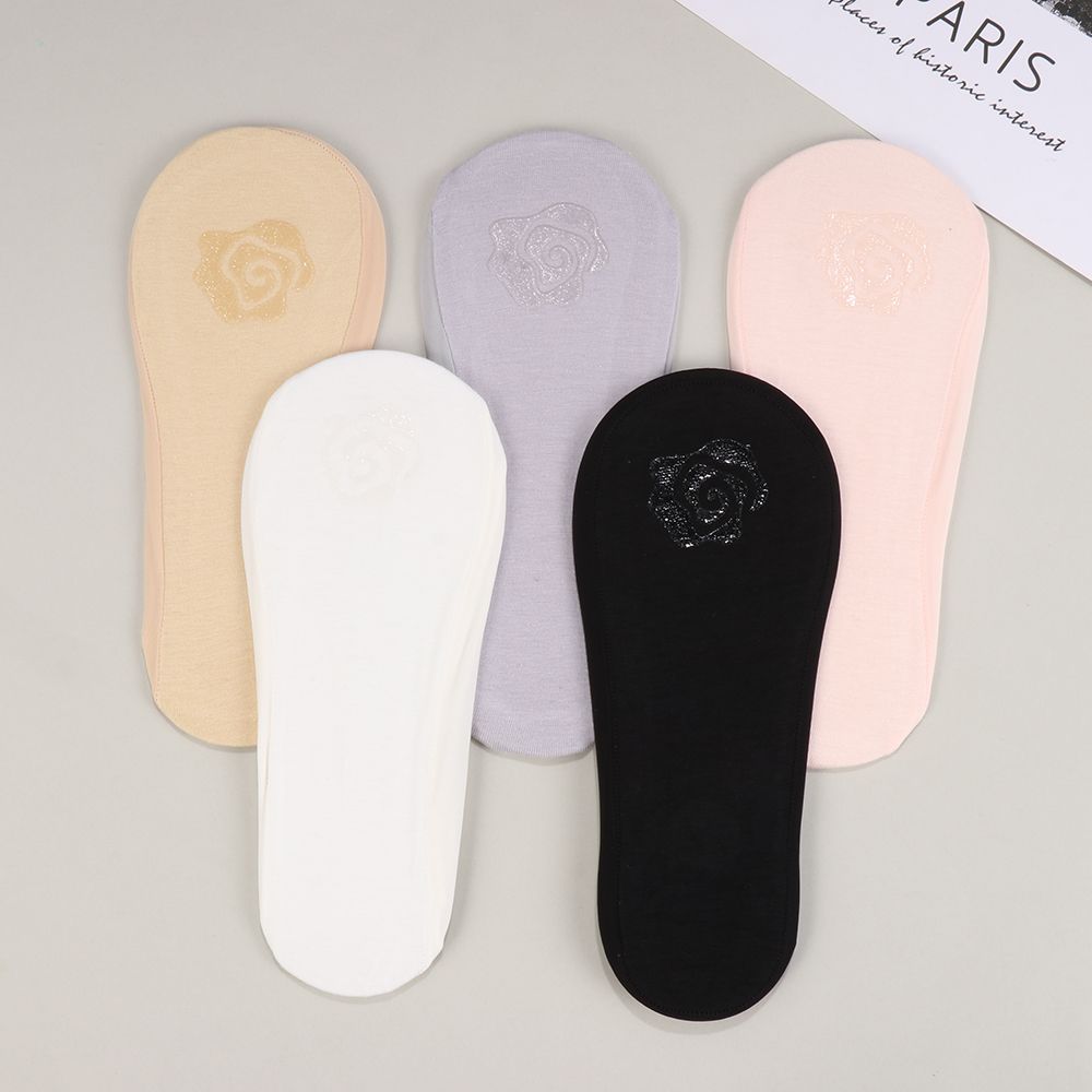 Fashion Low Cut Sweat-absorbent Cotton Shallow Mouth socks Silicone Non-slip Invisible Boat Socks