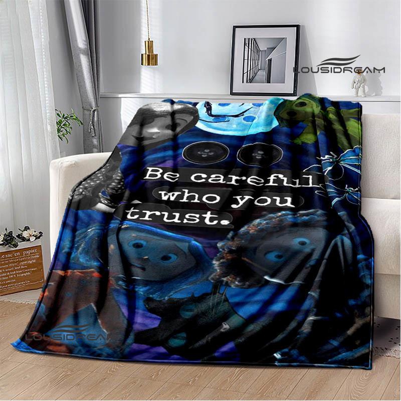 3D-Decke mit C-Coraline-Cartoon-Aufdruck, Flanell, warme Decken, weiche und bequeme Decke, Bettbezüge, Geburtstagsgeschenk, Heimtextilien