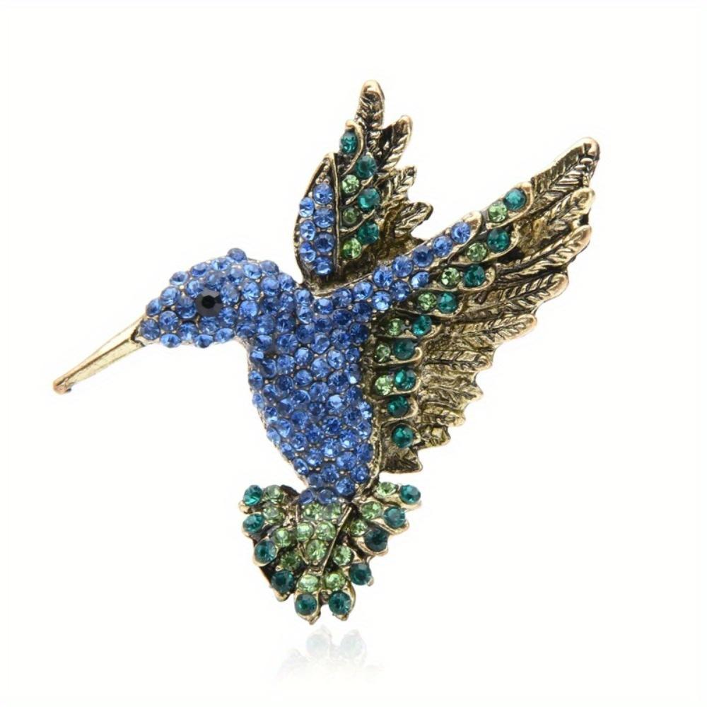 Spilla a Spilla Cristallo Uccello Design Vintage Colore Solido Animali Classici alla Moda Distintivi Per Donne