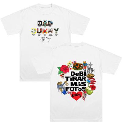 Bad Bunny X Debi Tirar Mas Fotos World Tour 2026 T-shirts Men's Clothes Casual High Quality Cotton Tshirt  Ashion Y2K Unisex Tee