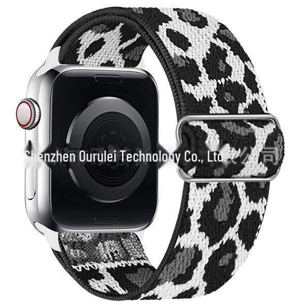 Adjustable Elastic Nylon Band with Sliding Buckle for Apple Watch iWatch7