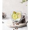 GOWTHHRT Double-Walled Glasses, 250ml, Set of 2, Double Walled, Insulates Hot and Cold Water, Condensation-Free, Mugs, Coffee Cups, Vacuum Cups, Heat-