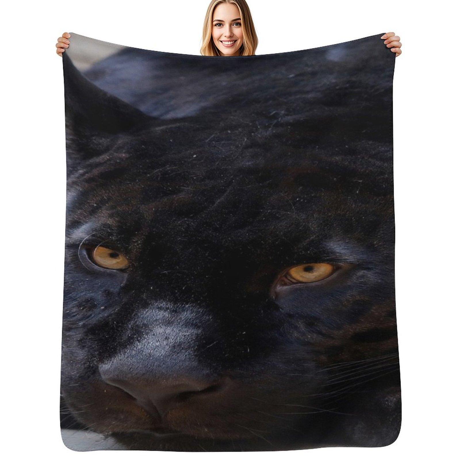 Black Panther Throw Blanket All Weather Soft Throw Blanket for Sofa Size: 75*100cm, Weight: 230 GSM