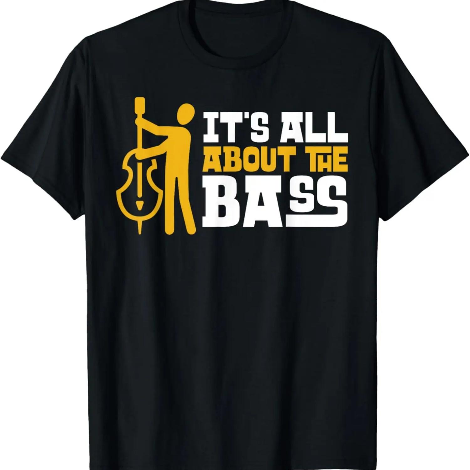 

Cool Graphic Jazz Lovers Upright Bass Player design T-Shirt,100% cotton XXXXXL чорний