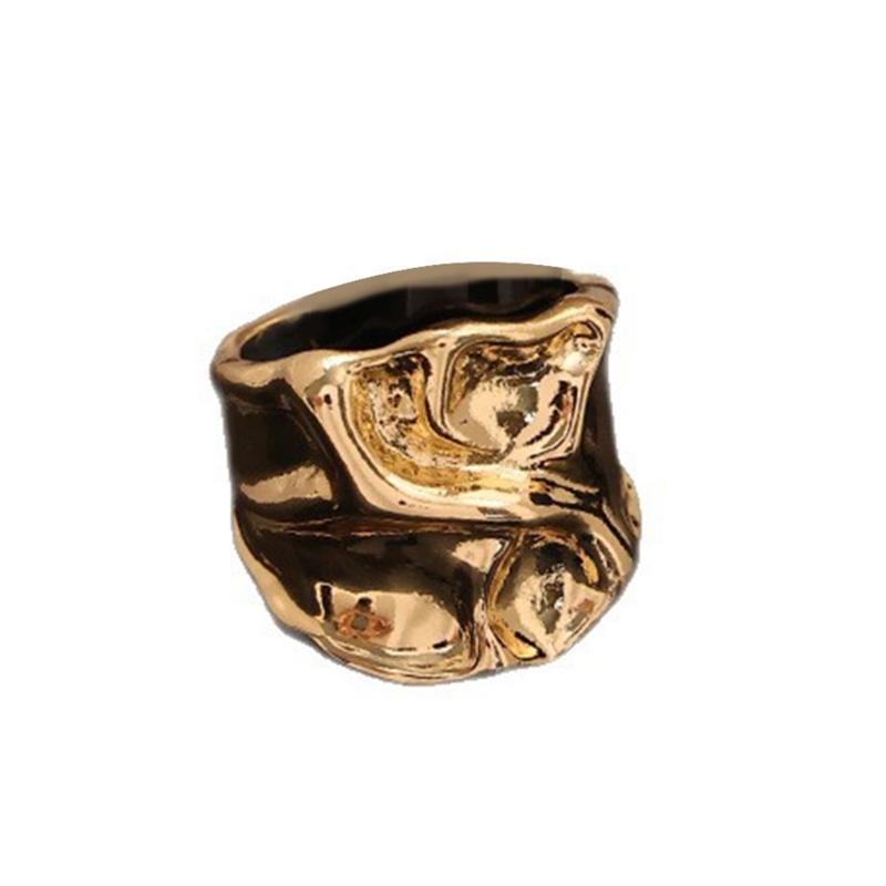 

Modern Asymmetric Ring Handcrafted Geometric Designs Alloy Comfort Fit Finger Band Handmade Unisex Accessory