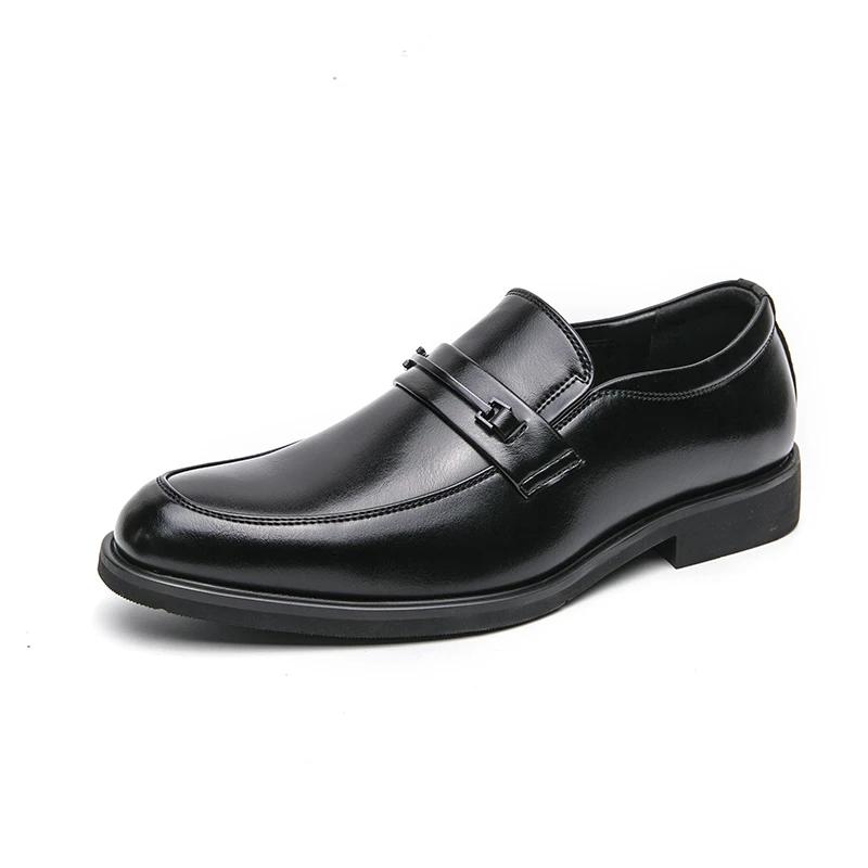 Fashion Men 2025 Fashion Loafers Shoes  New Comfy Mens Soft Sole Leather High Quality Style Men Business Thick Bottom Oxford Work Shoes