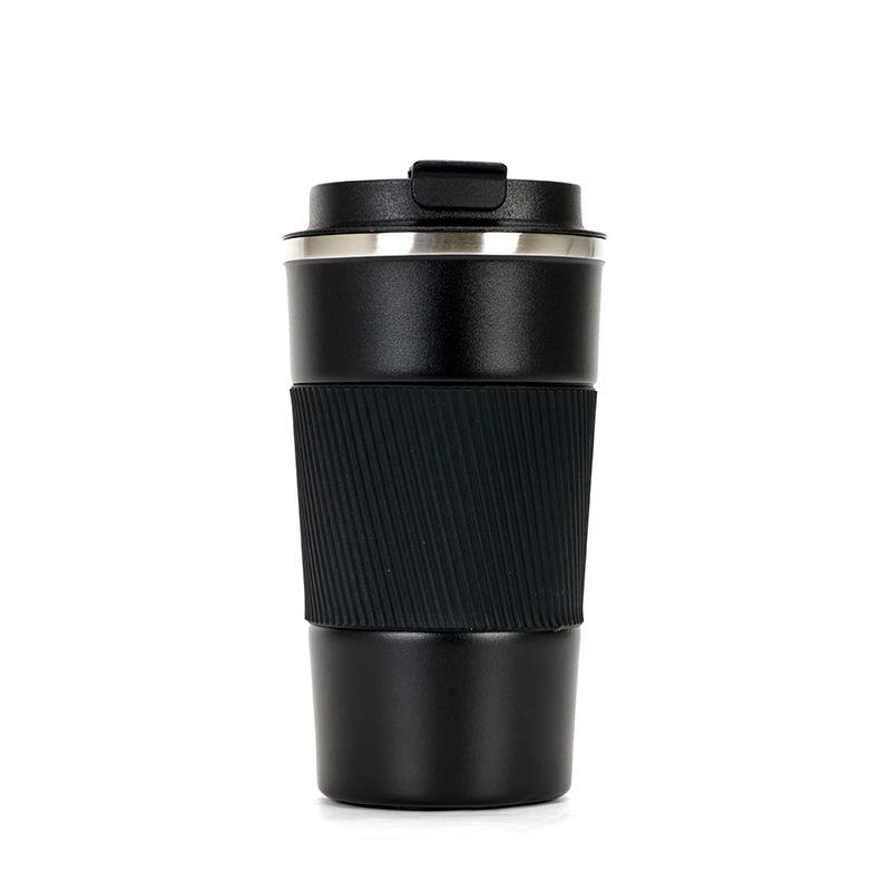 Supply 304 Stainless Steel Double-Layer Thermos Cup Leather Case Coffee Cup Creative Portable Business Gift Cup