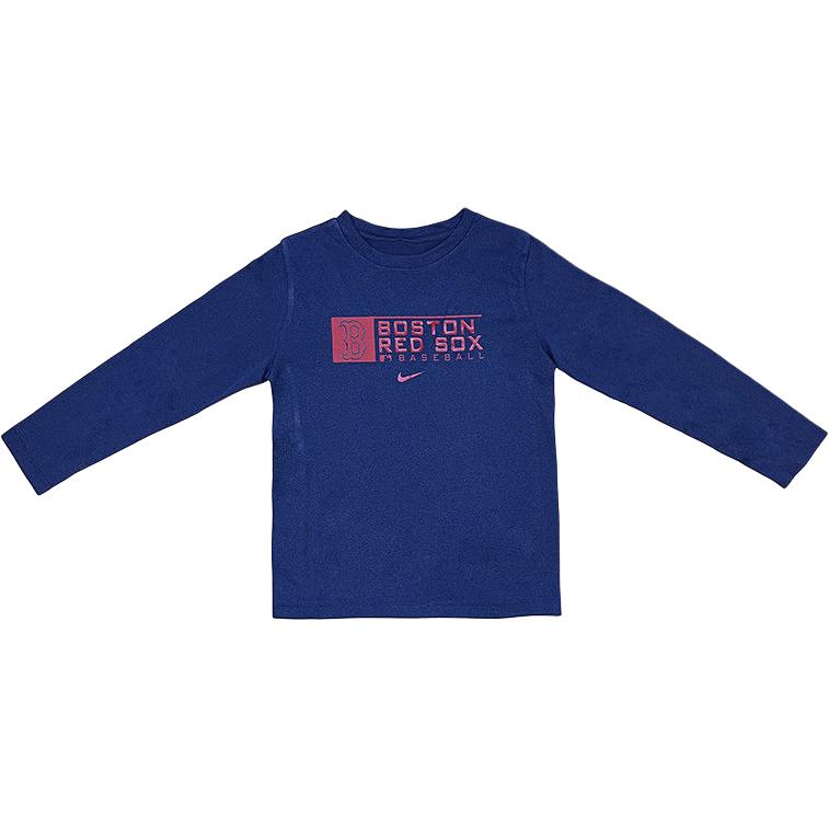 Nike Sweatshirt Mlb Collaboration Boston Red Sox Long Casual Sports Cotton Kids Sweatshirts 3Z3B3SBG5-BOS