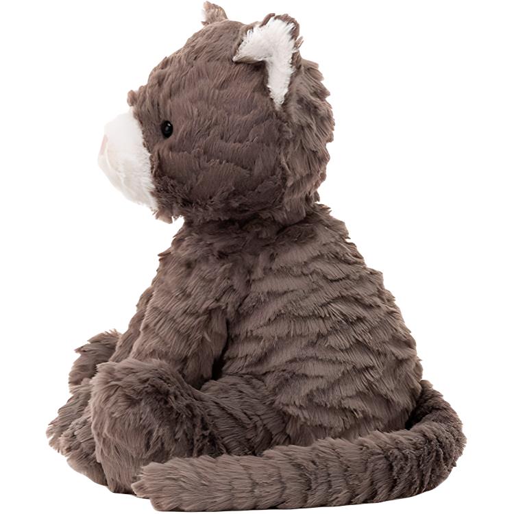 Jellycat Wave Furry Cat Off-White Animal Plush Doll 23cm