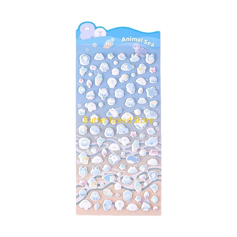 

W89C Animal Foam Sticker Kid Sticker for Journal Planner Photo Album Scrapbooking