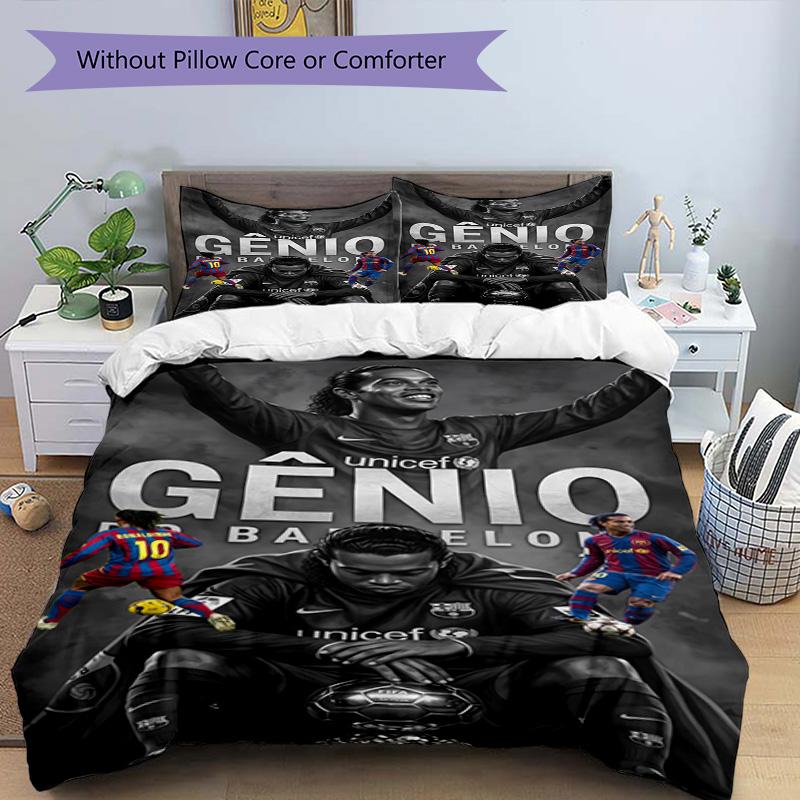 Ronaldo's Iconic Number Seven Bedding Set, Breathable Duvet Cover with Pillowcases, Soft Bed Linen for Bedroom Home Decoration, Perfect Festival Birth