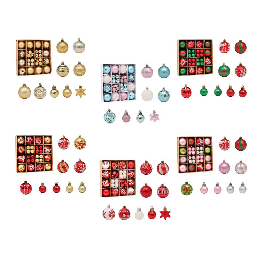 Christmas Tree Hanging Ball Ornaments Set Delicate Design High Quality Perfect for Decorating Indoor and Outdoor Spaces