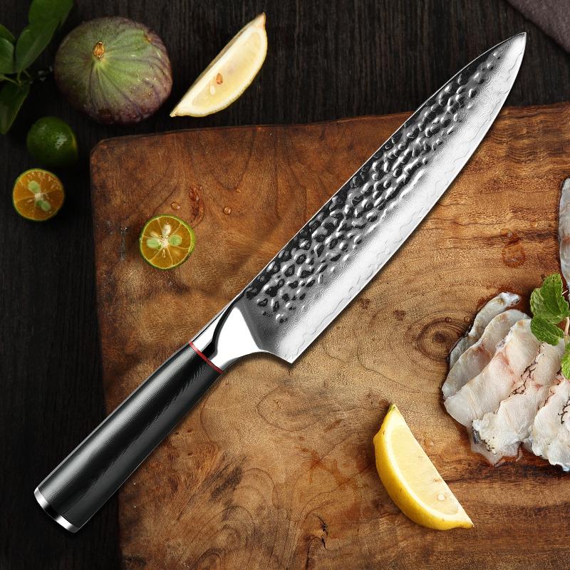 8 Inch Japanese Kitchen Knives VG10 Damascus Chef Knife 67 Layers Stainless Steel Gyuto Knife Sushi Sashimi Slicing