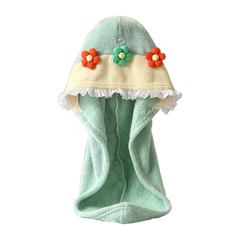 

Коралловое флисовое банное платье, цветочная шапочка для сушки волос, быстросохнущая мягкая накидка для женщин и девочек, юбка для душа, тюрбаны для быстрой сушки волос