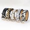 Fashion Women Waist Belt Single Prong Buckle Adjustable Faux Leather Leopard Snakeskin Waistband for Jeans