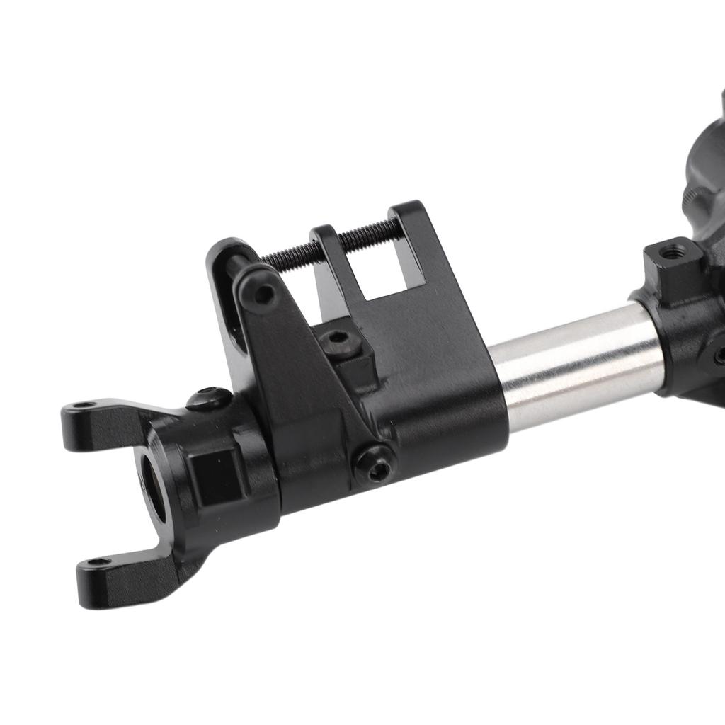 RC Car Front Rear Axle Black Stainless Steel Aluminum Alloy Anodized RC Front Rear Axle Set for SCX10 PRO