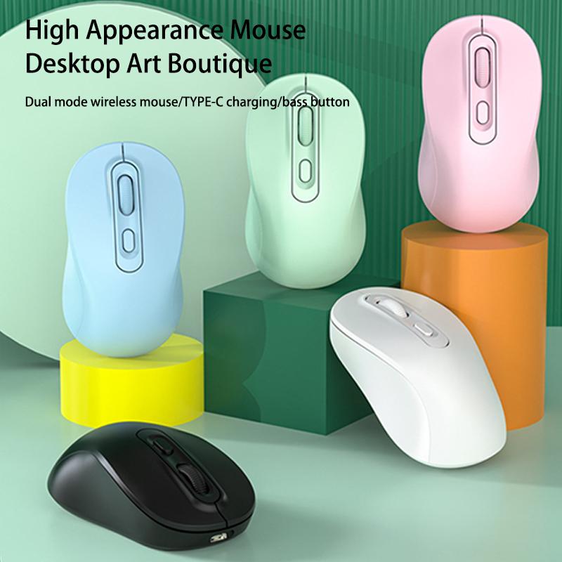 Wireless Gaming 2.4Ghz Bluetooth Mouse Dual Mode Rechargeable Type-C Mouse Silent Ergonomic Mice For Pc Laptop E-Sports Gamer